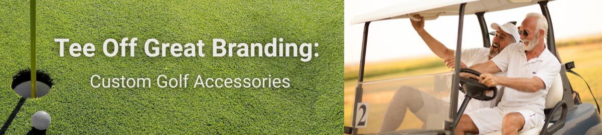 Two Canadian business partners enjoy the start of the promotional golf season after discovering branded golf essentials for their companies.