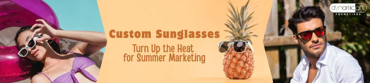 Custom logo sunglasses worn outdoors after a festival as top promotional items in Canada.