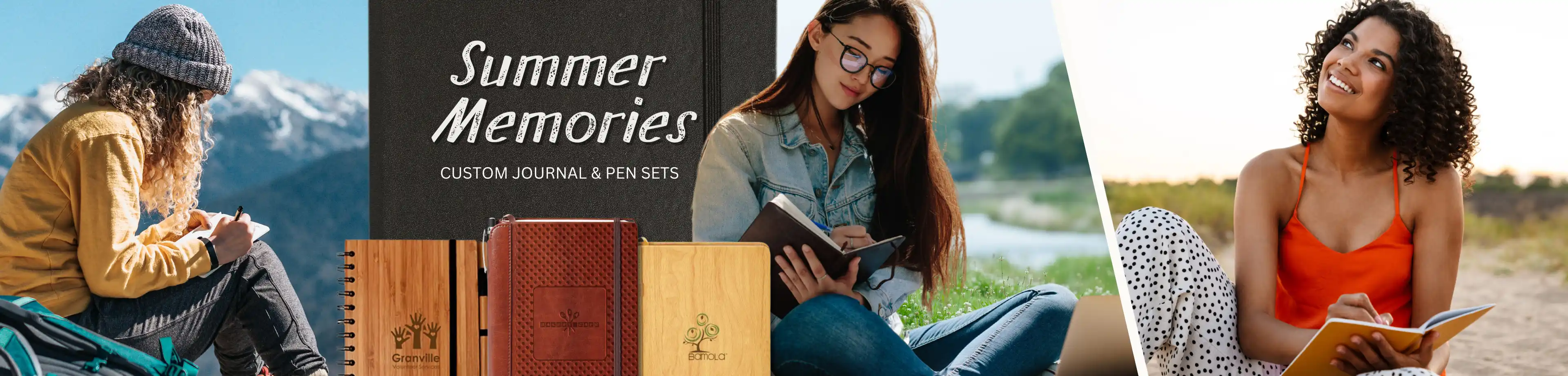 Custom Journal & Pen Sets branded with your logo - Versatile and practical business gifts this season!
