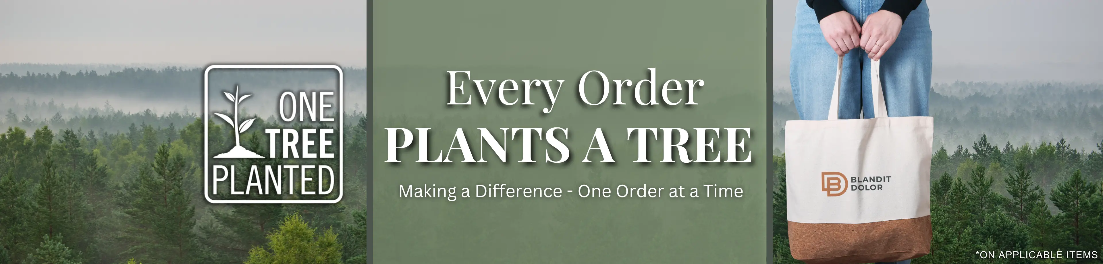 Plant a tree with every order decorated through us, when you select any of these items - available now!