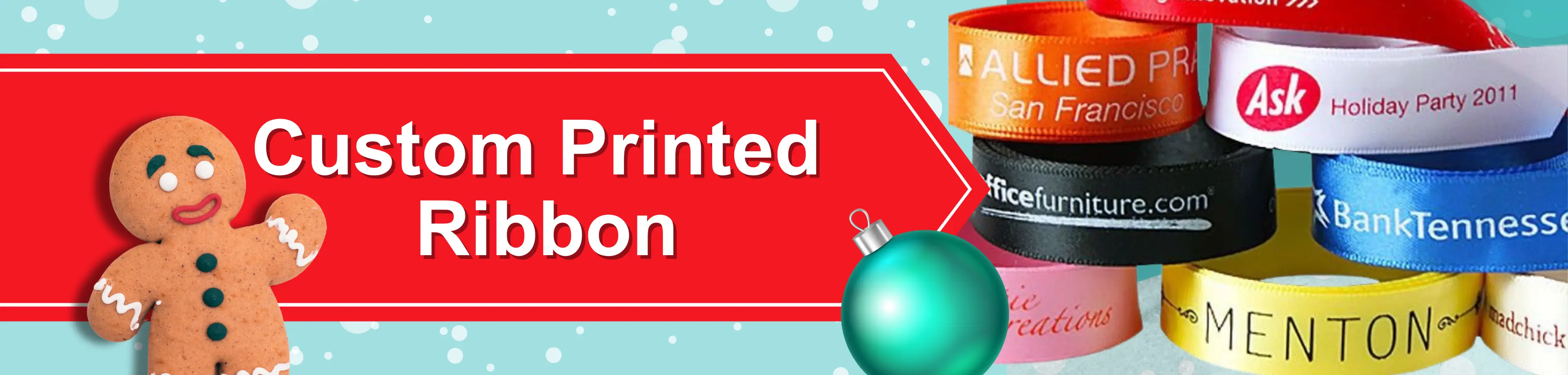 Custom Printed Ribbon - Add a professional and personal touch to your branded business gifts in Canada!