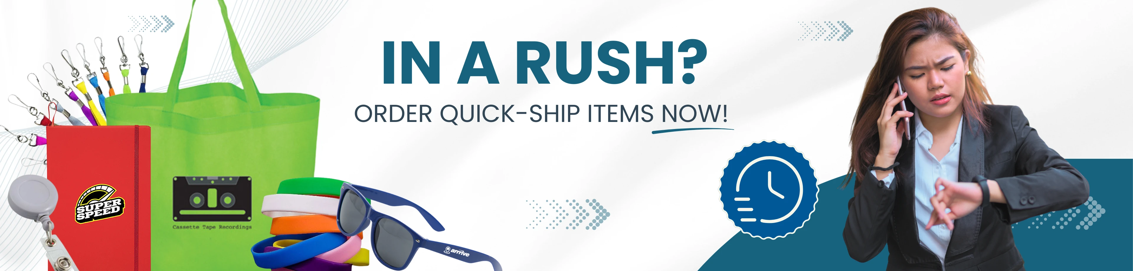 Rush Products - Need custom promo items FAST?! Order our 24hr, 48hr, or 3 day rush service!