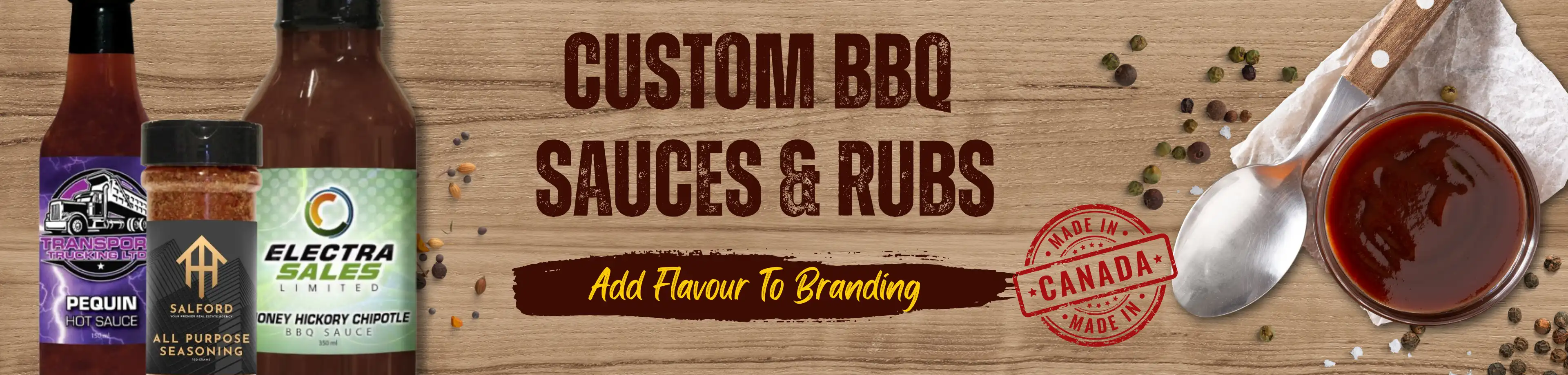 Custom BBQ Sauces & Seasonings - Spice up your brand with edible swag, made in Canada!