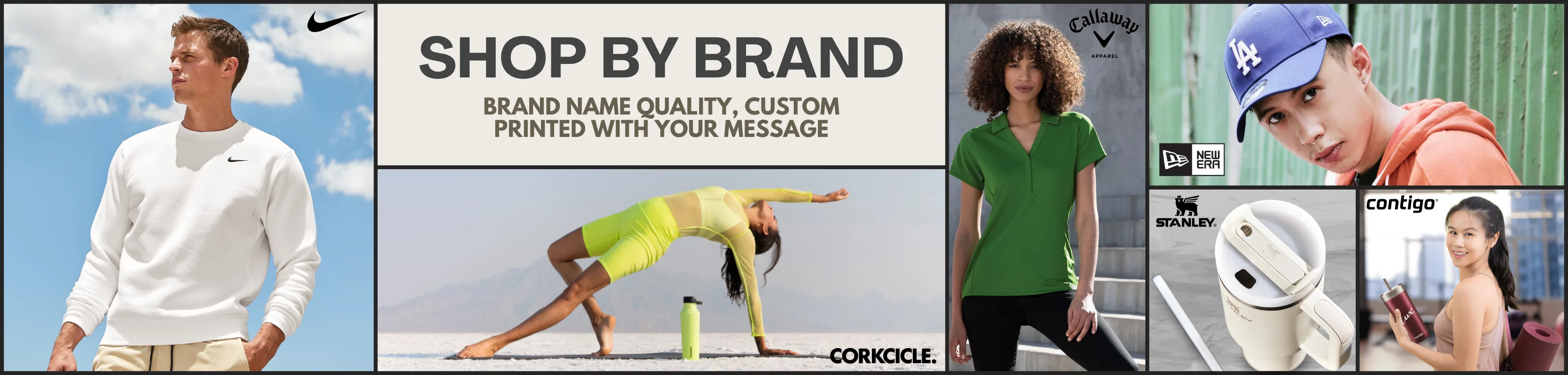 Browse by Brand - We carry the biggest brands in promotional products and apparel, shop now and get your logo onto something stylish this season!