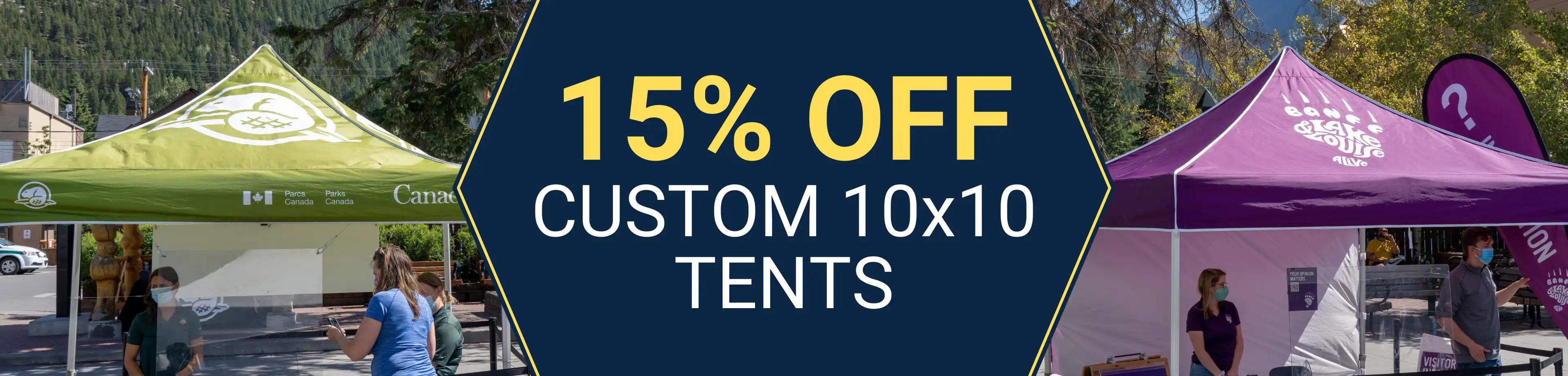 Custom Pop Up Tents on Sale for a Limited Time Only - Get Trade Show Ready with Fully Customizable Event Tents for Great Brand Visibility!