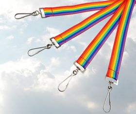 Unprinted Rainbow Lanyards