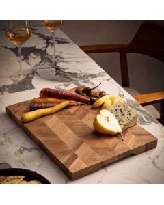Baylor Acacia Wood Herringbone Serving Board
