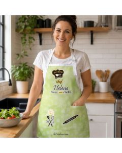 Full Colour Bib Apron 2 Pockets