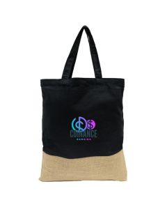 Cotton And Jute Tote Bag 8oz (Black)