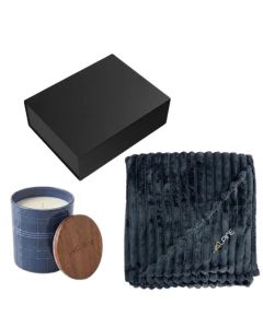Cozy Cabin Blanket & Candle Gift Set