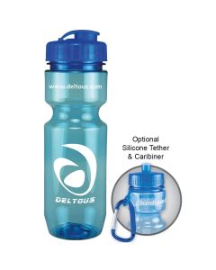Bike Bottle & Flip Top Lid (Translucent) 22oz
