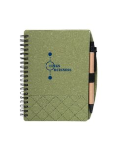 Geneva Cardboard Spiral Notebook & Pen