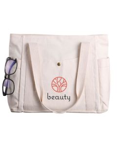 Harper Multi-Pocket Cotton Tote