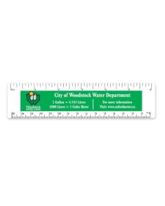 Heavyweight Plastic Ruler 6"