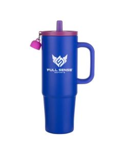 Kentia Travel Mug with Straw & Charm Holder (30oz)
