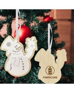 Snowman Layered Wood Ornament