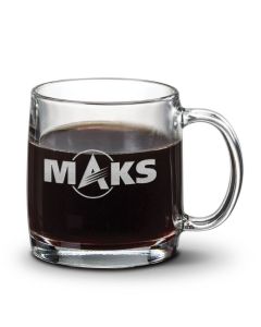 Nordic Glass Coffee Mug 13oz Etch