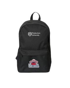 black laptop backsack with full colour logo
