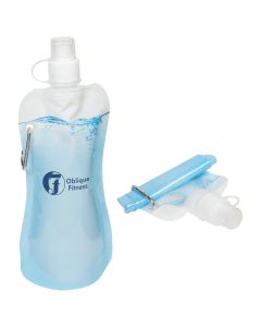 Collapsible Water Bottle with Carabiner (16oz)