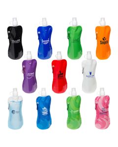 Collapsible Water Bottle with Carabiner (16oz)
