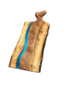 22" Live Edge Charcuterie Paddle with Resin River