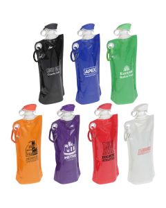 Collapsible Water Bottle with Carabiner (27oz)