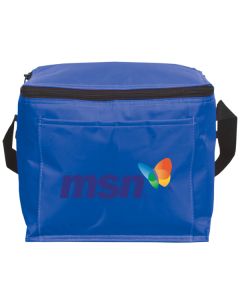 royal blue lunch bag or cooler with full colour logo