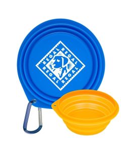 Collapsible Pet Bowl with 2" Carabiner