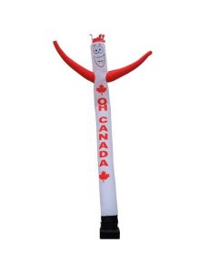 Promotional air dancer 18ft in height with full customized design and red print made in Canada.