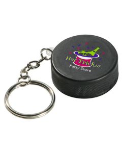 Hockey Puck Stress Reliever Keychain