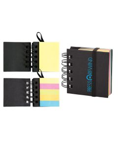Spiral Sticky 250 Sheet Notepad With Note Flags