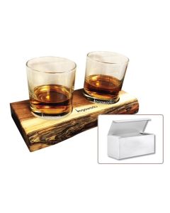 Walnut & Whisky Glass Gift Set