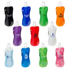 Collapsible Water Bottle with Carabiner (16oz)