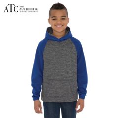 ATC Dynamic Heather Fleece Two Tone Hooded Youth Sweatshirt