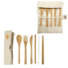 Green Bay Bamboo Utensils & Carry Pouch