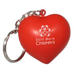 Heart Shaped Stress Reliever Keychain