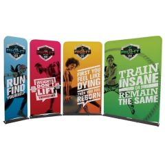Custom printed launch banner stands, four different sizes with full colour logos.