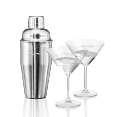 Martini Glass & Shaker Set