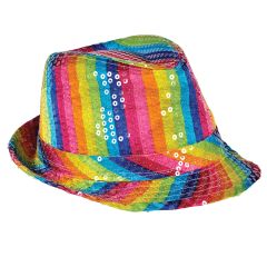 Sequined Rainbow Fedora