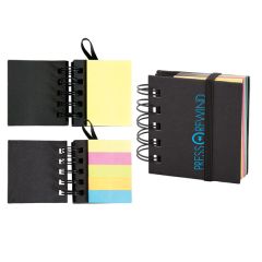 Spiral Sticky 250 Sheet Notepad With Note Flags
