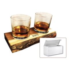 Walnut & Whisky Glass Gift Set