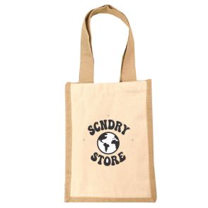 Jute & Canvas Mini Tote