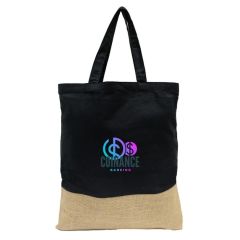 Cotton And Jute Tote Bag 8oz (Black)