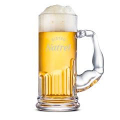 Muscle Man Beer Stein (Etch) 16oz