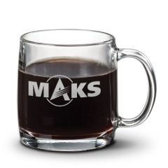 Nordic Glass Coffee Mug 13oz Etch