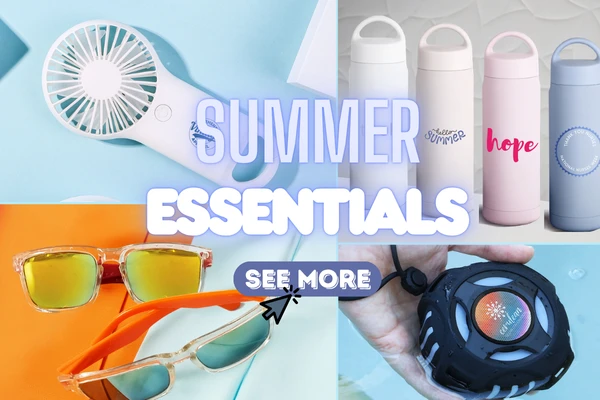 Custom Summer Essentials - We have everything you need to get your brand awareness out into the sun this season!