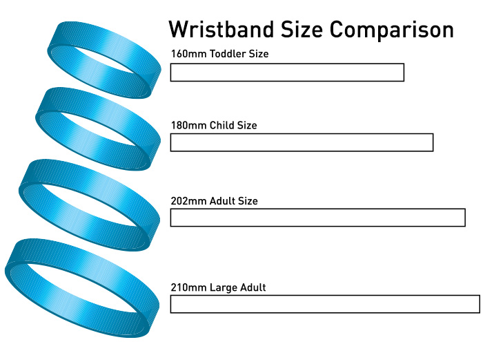 Silicone Wristbands Size Chart