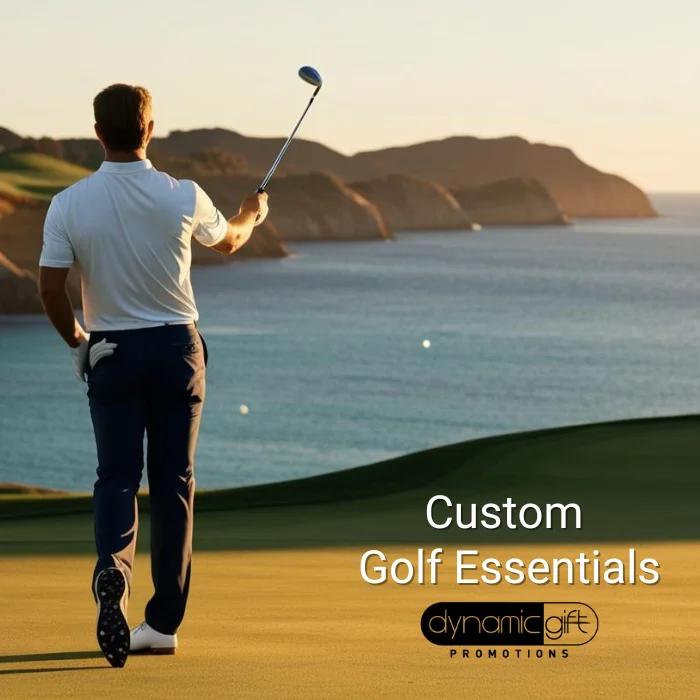 A Canadian enjoying the scenery at a golf tournament after receiving branded swag in Toronto.