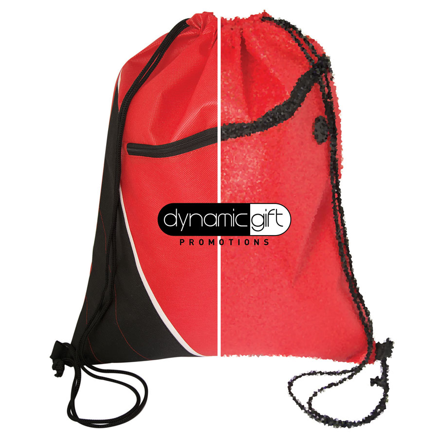 Dynamic Gift drawstring bag image showing hi-res vs lo-res