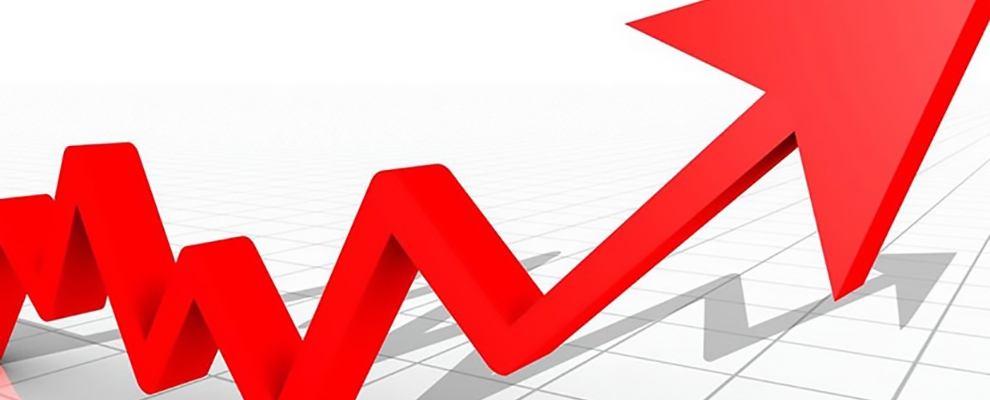 Statistics chart showing increased success from advertising